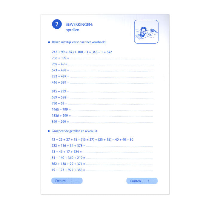Deltas holiday practice sheets, repetition exercises in language and arithmetic
