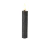 Lumineo dinner candle set LED flame 16cm gray 2-piece
