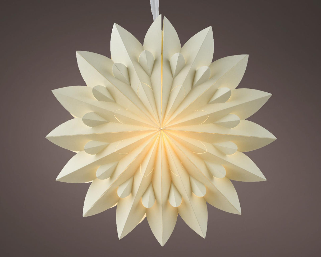 Lumineo star LED cardboard 40cm with timer