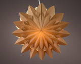 Lumineo star LED cardboard 40cm with timer amber