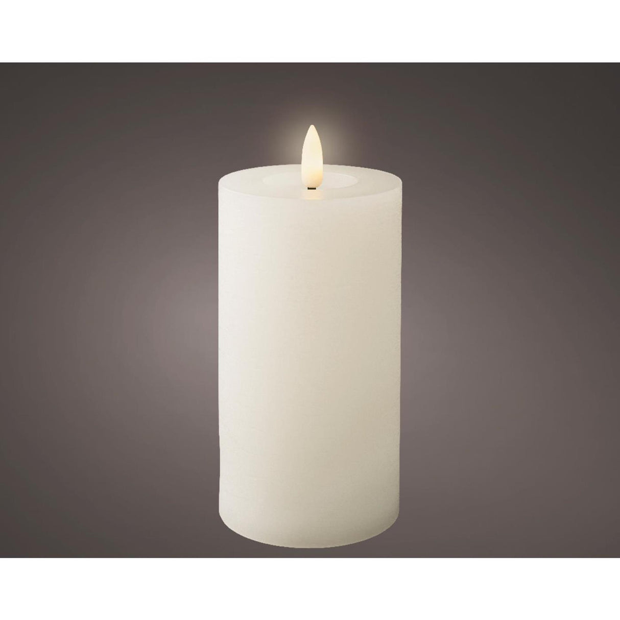 Lumineo LED candle wax white ø7xh15cm