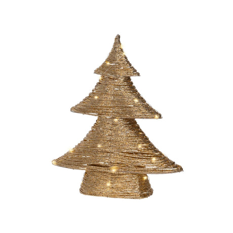 Lumineo juletre gull LED 10x34x40cm