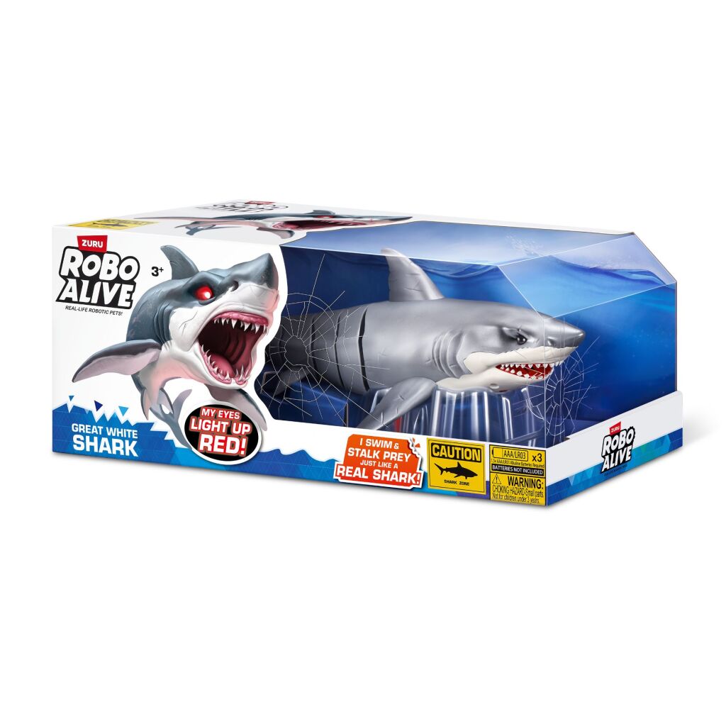 Zuru Robo Alive Shark + Lys 40 cm