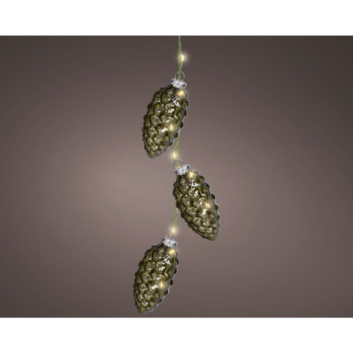 Lumineo string lighting pine cone 5.7x28cm