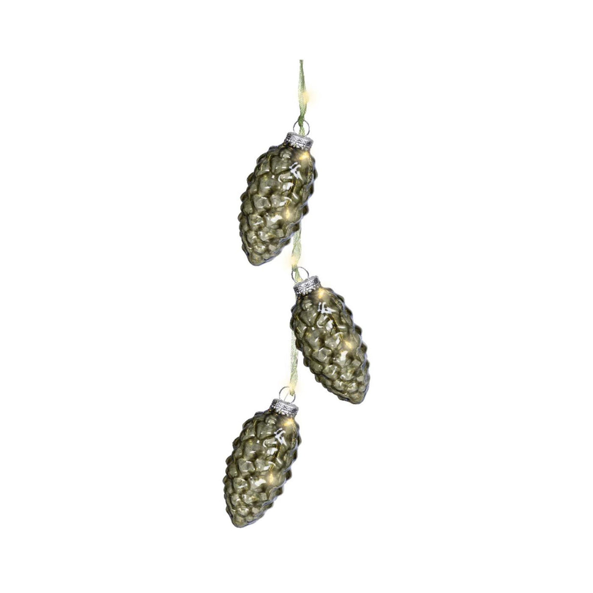 Lumineo string lighting pine cone 5.7x28cm