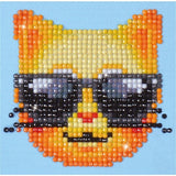 Diamond Dotz Diamond Dotz Diamond Painting Cool Cat 10x10 cm