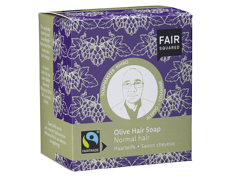 Fair squared shampoo bar - normal hair - olive - 2 pieces of 80 grams each.