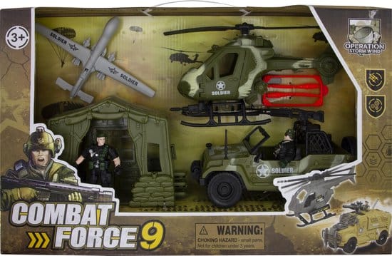 Intro combat force army military base camp playset