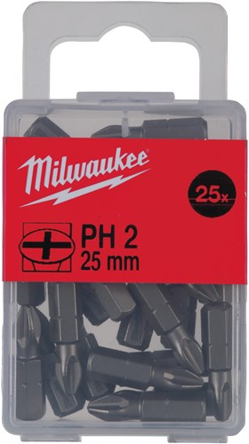 Milwaukee accessory screwdriver bit PH 2, 25 mm | 25 pieces - 4932399587