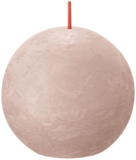 Bolsius rustiek bolkaars misty pink ø76 mm 25 uur (6 stuks)