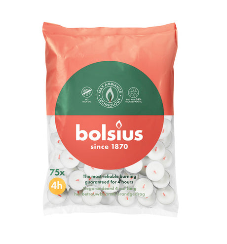 Bolsius theelichten ø38x16 mm 4 uur (6x 75 stuks)