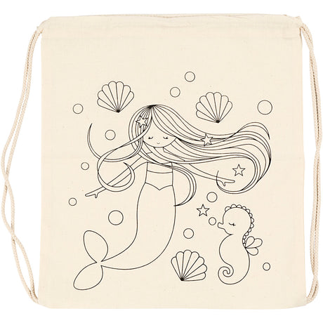 Creativ company backpack, mermaid, size 37x41 cm, 110 g, light natural, 1 piece