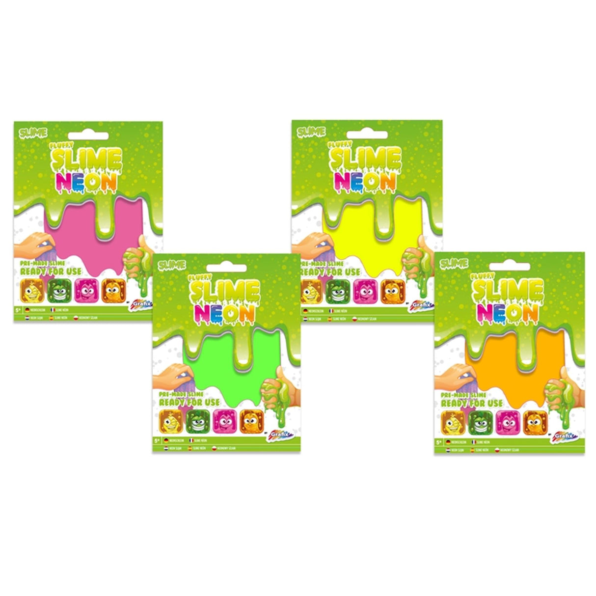 Grafix neon fluffy slime