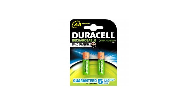 Duracell AA 2400mAh Batteries rechargeables préchargées 2 pièces