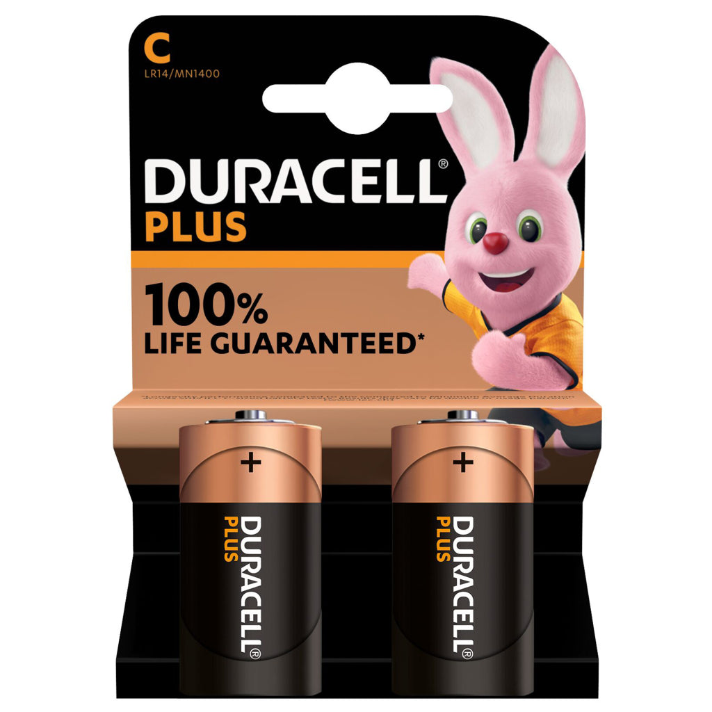 Duracell Batterij Plus 100% extra life MN1400 LR14 C BP2