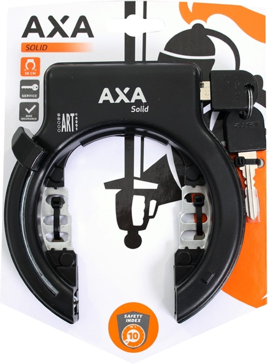 Axa Solid Plus Black Art2 Ring lock - 150mm - Bicycle