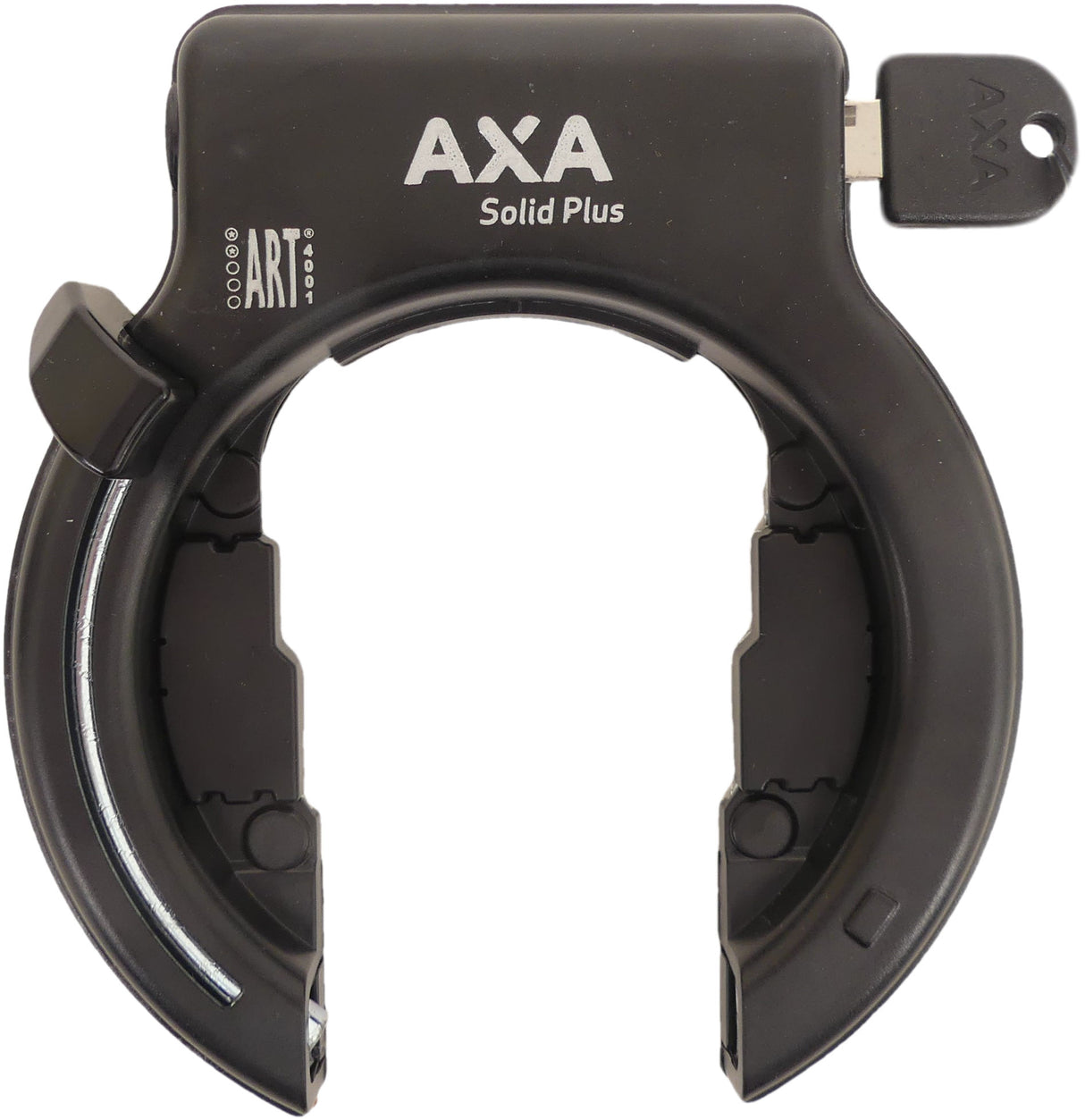 Axa Solid Ringslot - High -quality frame slot, extra wide opening, art 2 stars, black - 58mm