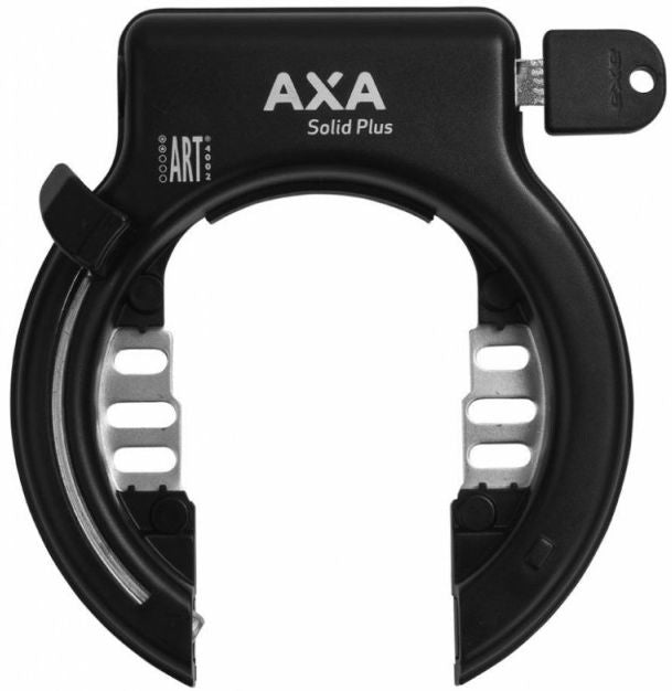 Axa Solid Ringslot - hoher Qualitätsrahmenschlitz, extra breites Öffnen, Kunst 2 Sterne, schwarz - 58 mm