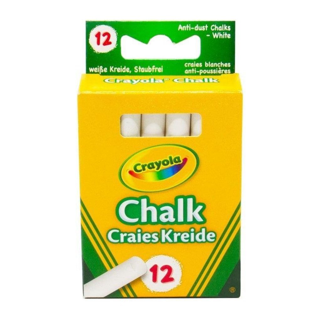 Crayola Bordkrijt White, 12st.