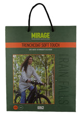 Mirage Raincoat Reenfall Trenchcoat Gréisst ass aus Polyester mëll Touch Oliven gréng gemaach