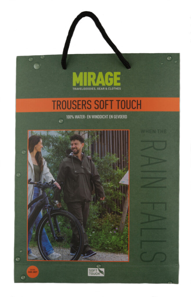 Mirage Rain Pants Dešťové kalhoty měkké dotykové velikosti L Earl Grey