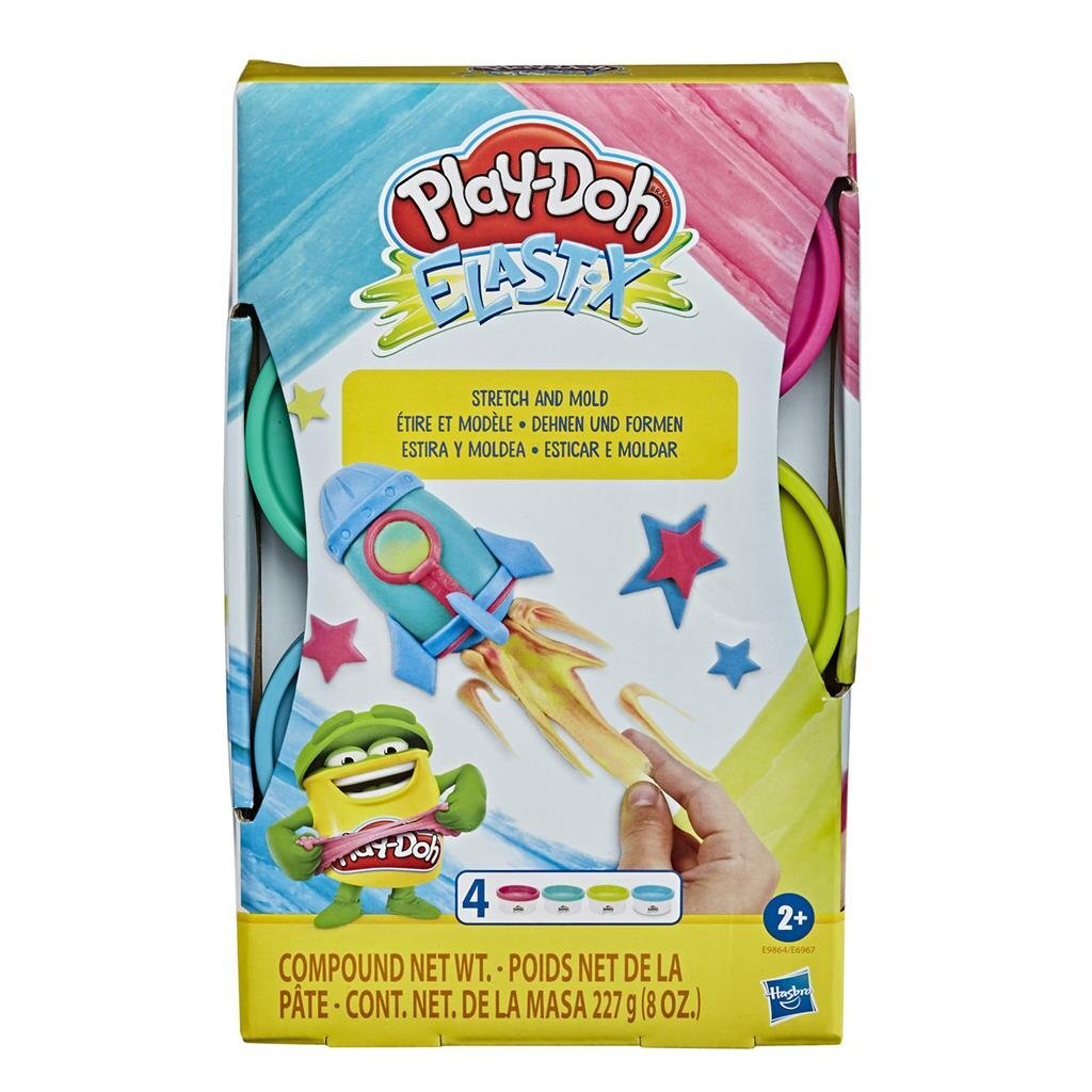 Play-doh elastix arcilla 4 frascos