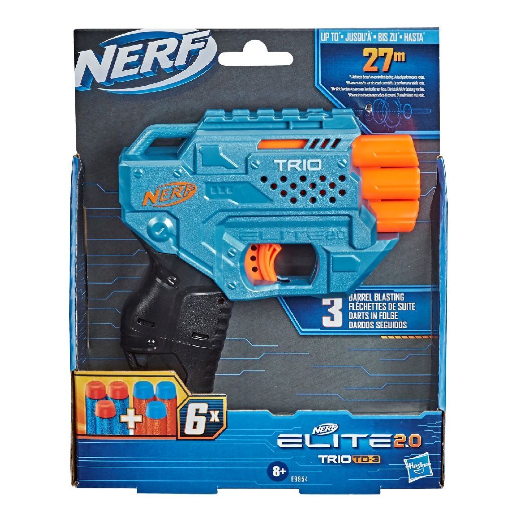 Hasbro Nerf Elite 2.0 Trio TD 3 Blaster + 6 Darts