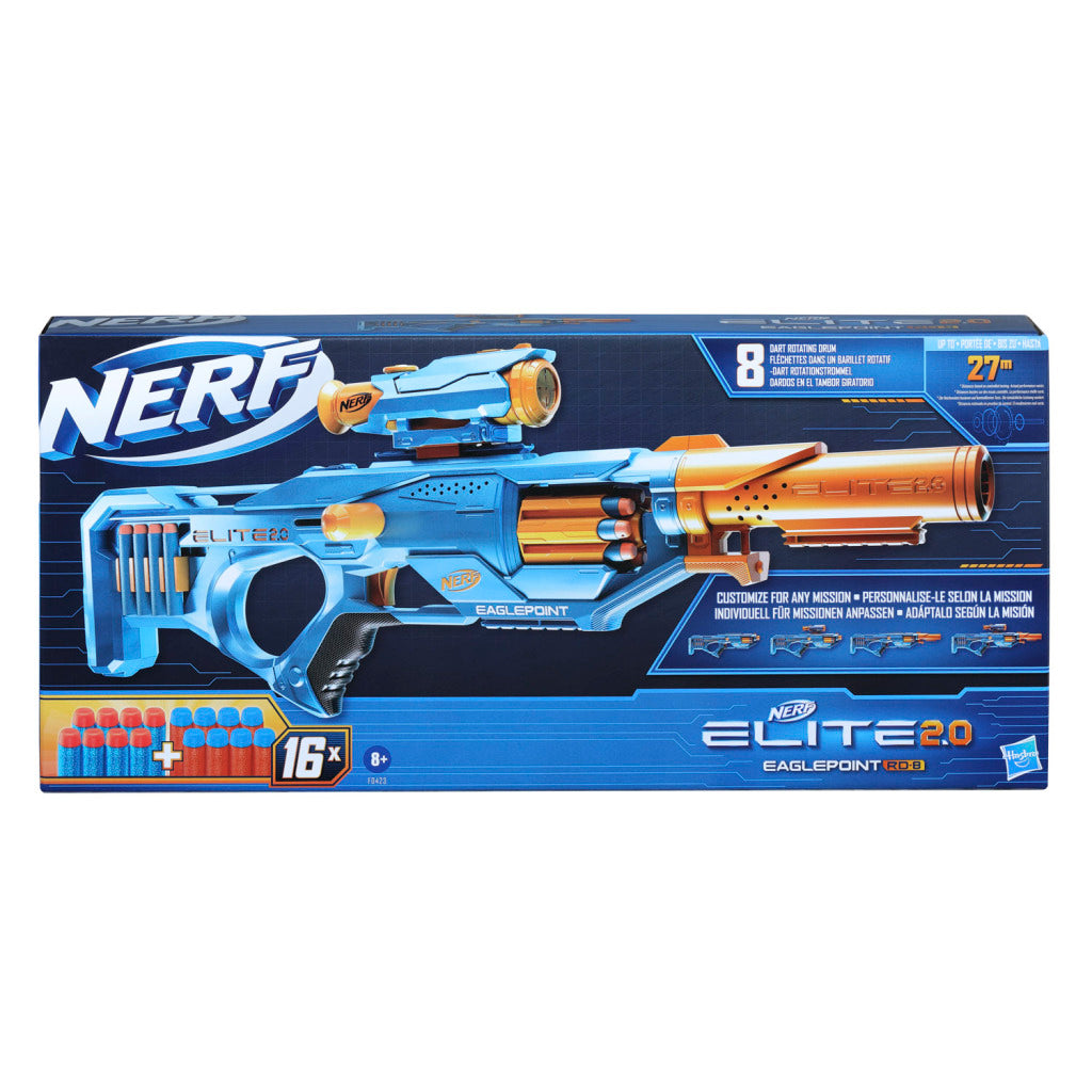 Nerf Elite 2.0 EaglePoint RD8 Blaster + 16 dardos