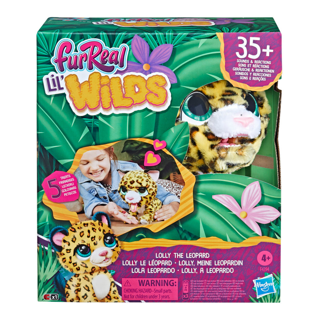 Furreal lil salvaje lolly de leopard interactivo abrazo