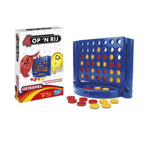 Hasbro 4 in einem Reihen -Reisespiel