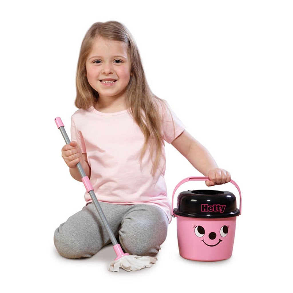 Podstawowa liczba mała pomocniczka Little Hetty Mop i Bucket Pink