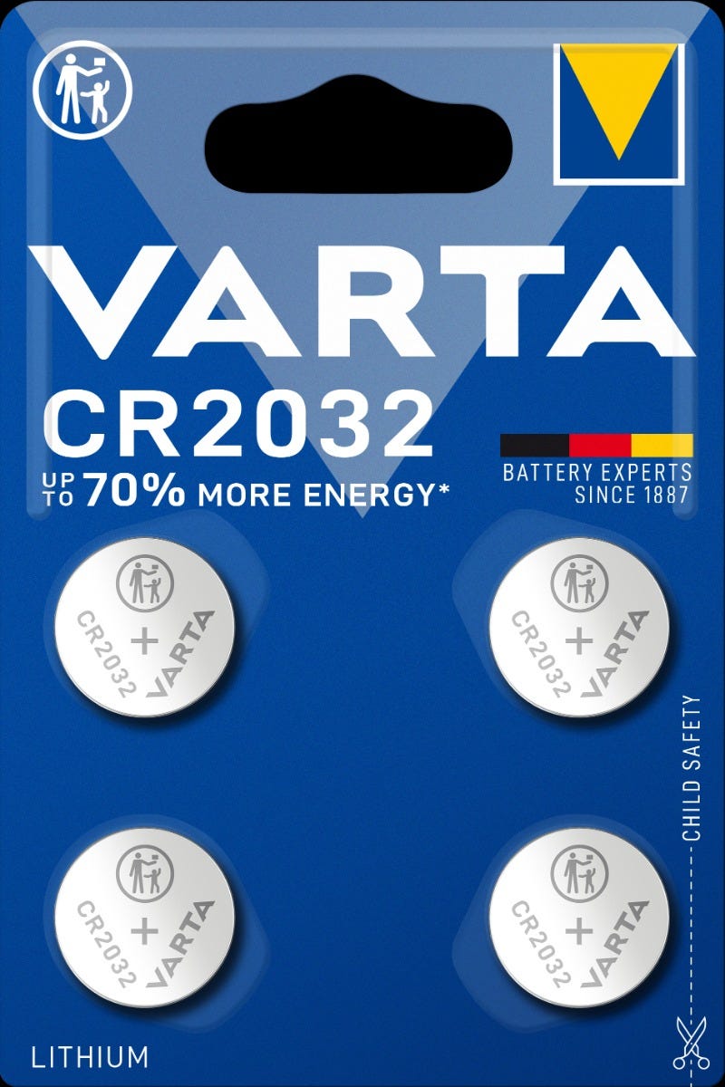 Varta battery button cell 2032 blister (4)