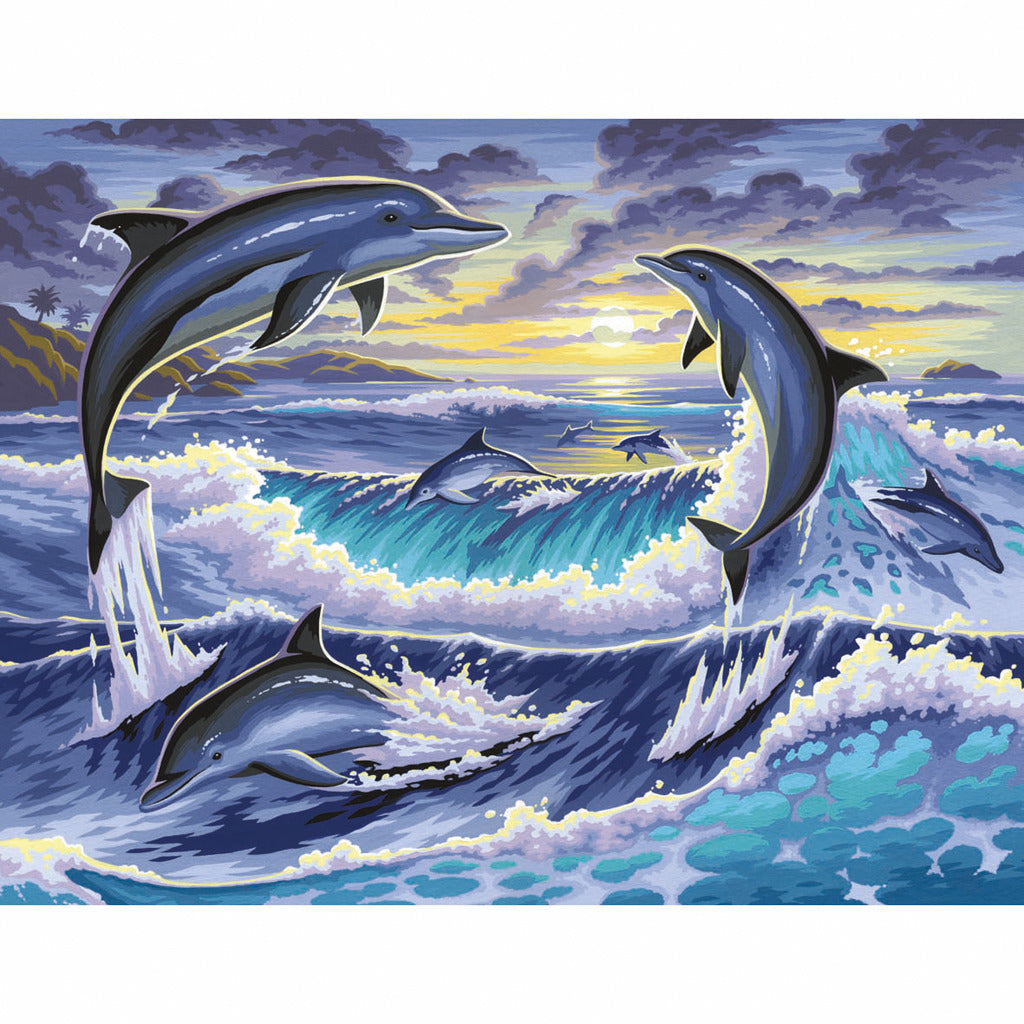 Basic painting by number Dolphins