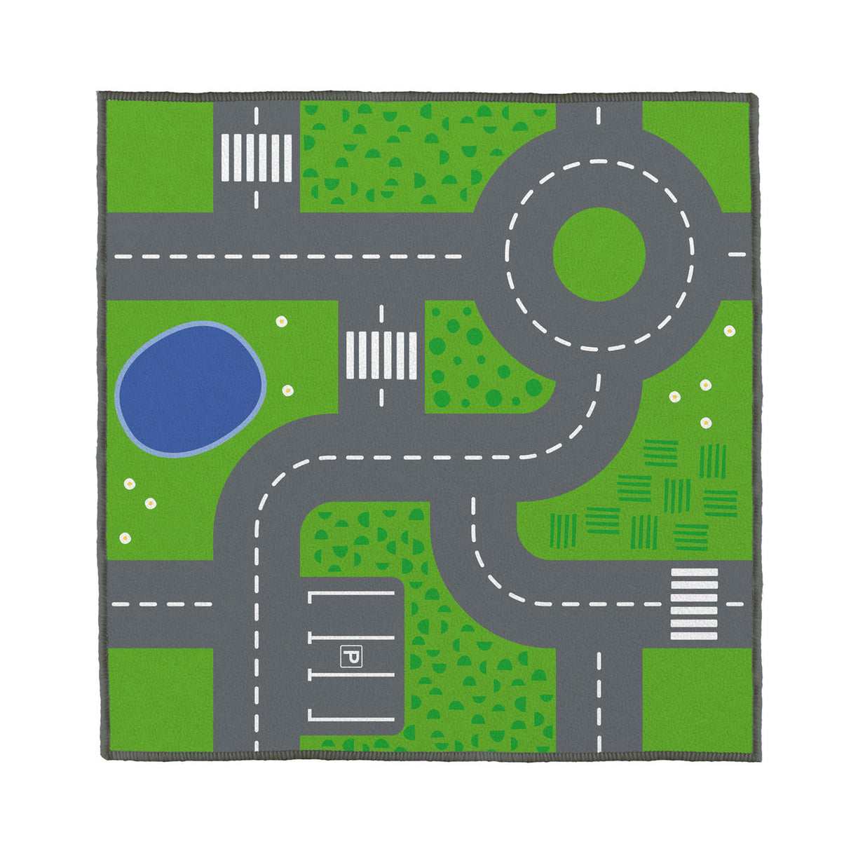 Achoka Play Rug Traffic Roads, 100x100cm