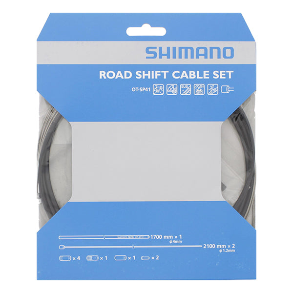 Shimano Gear Cable Set Race rustfritt stål svart