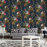 Dutch Wallcoverings Dutch Wallcoverings Wallpaper Aap Petrol Blauw