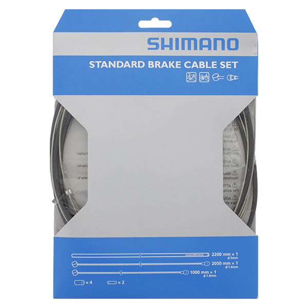 Shimano brake cable set steel black