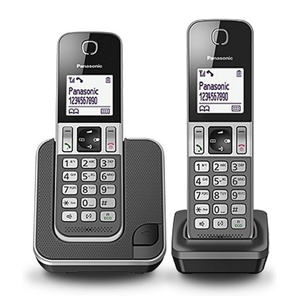 Panasonic KX-TGD312NLG Telefoner 2 stycken svartgrå