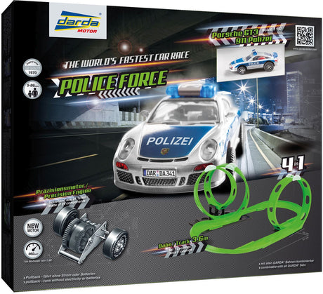 Vedes Darda Police Force Rennstreck mat Porsche 911
