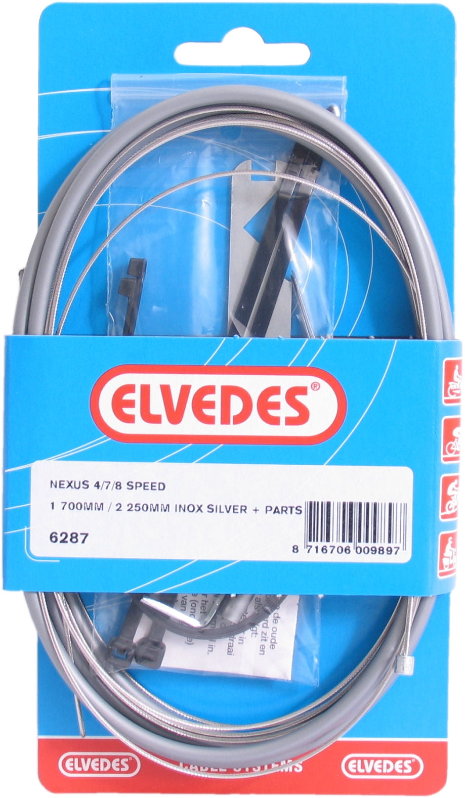 Elvedes Versnellingskabelset Nexus 4 7 8V 1700 2250 mm