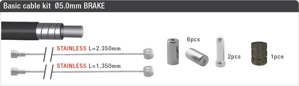 Brzdová kabelová sada Universal White 2015011