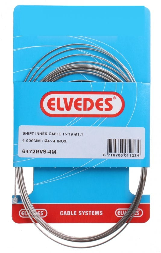 Elvedes Gear Inner Cable nerezová ocel 4 metry 6472RVS-4M