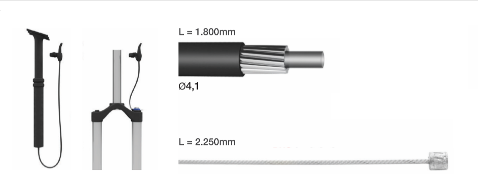 Elvedes ELVEDES Kabelset voor dropper zadelpen remote lock-out