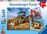 Ravensburger puzzle construction vehicles 3x49