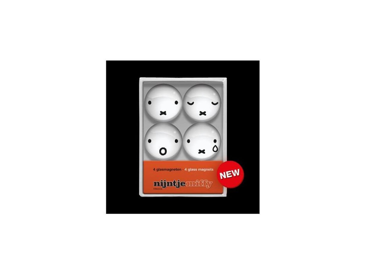 Miffy's face glass magnets box of 4 pcs