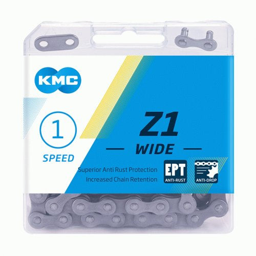 KMC Z 1 EPT 128 - 1 2x1 8 - 8,6 mm - 128 liens - argent foncé