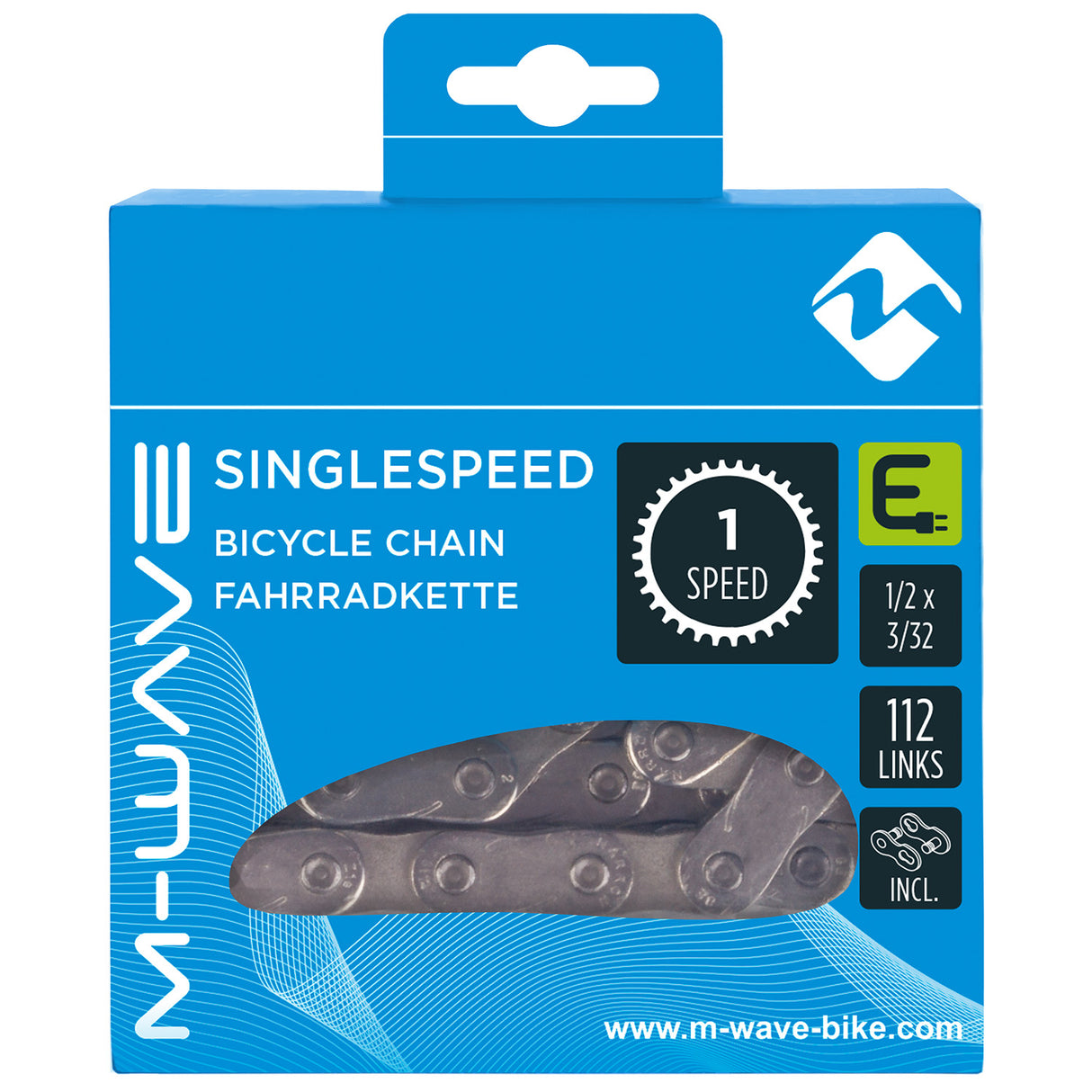 Wave M-Wave M-Wave (KMC) Collana E-Bike Single Speed ​​1 2x3 32 112 Silver sinistro