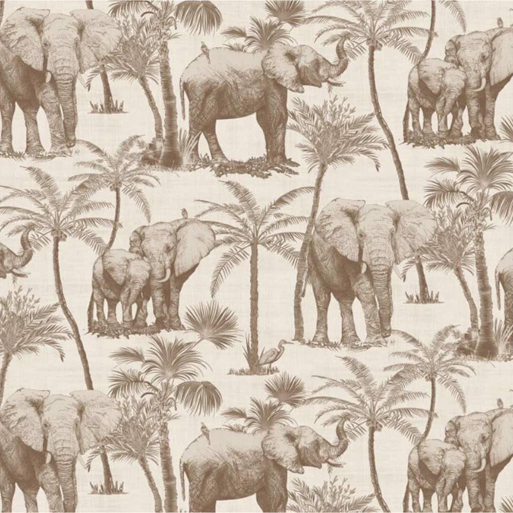 Rivestimenti murali olandesi da parati olandese Wallpaper Elephant Grove Beige