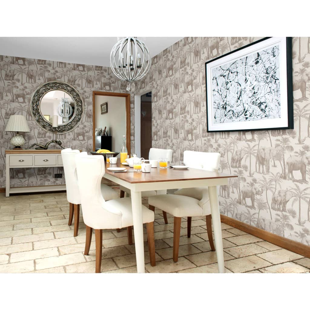 Rivestimenti murali olandesi da parati olandese Wallpaper Elephant Grove Beige