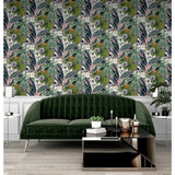 Icorimenti murali olandesi Dutch Wallcoverings Wallpaper Passion Flower White and Green